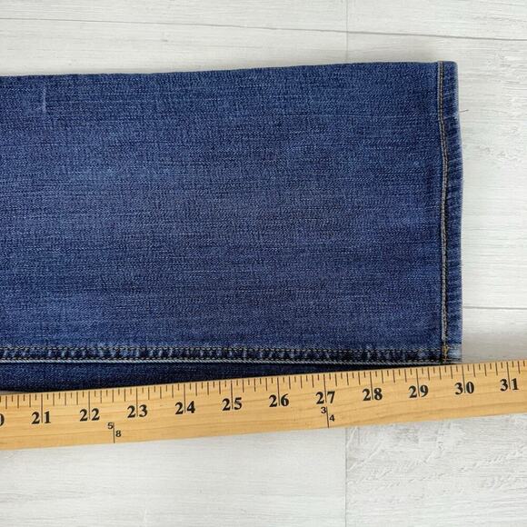 rag & bone Stiletto Boot Cut Jeans Women 31 Low Rise Bishop Blue Medium Wash Y2K - Picture 14 of 16